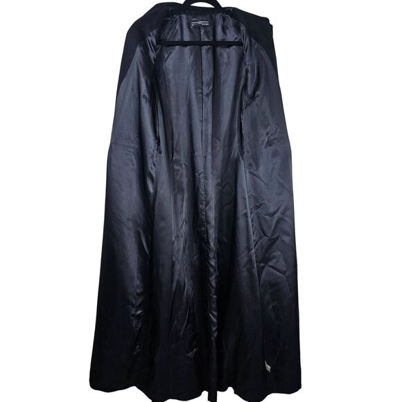 Peruvian Connection Mireille Baby Alpaca & Wool Maxi Coat 10 Black Quiet Luxury - Picture 4 of 14